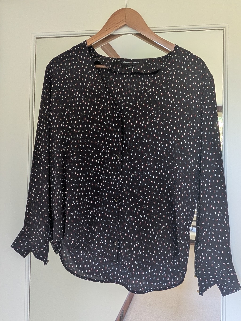 Madewell X Sexane Black Blouse Small
